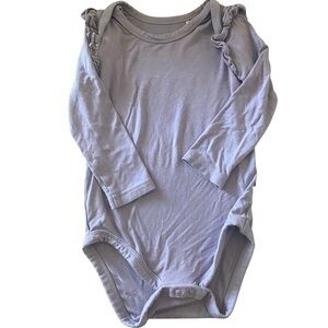 PLAY Little Sleepies Lavender Ruffle Shoulder Long sleeve Bodysuit 6-12 months